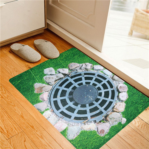3d Pattern Area Rug Ultra Thin Door Mat Super Non Slip Floor Mat Living