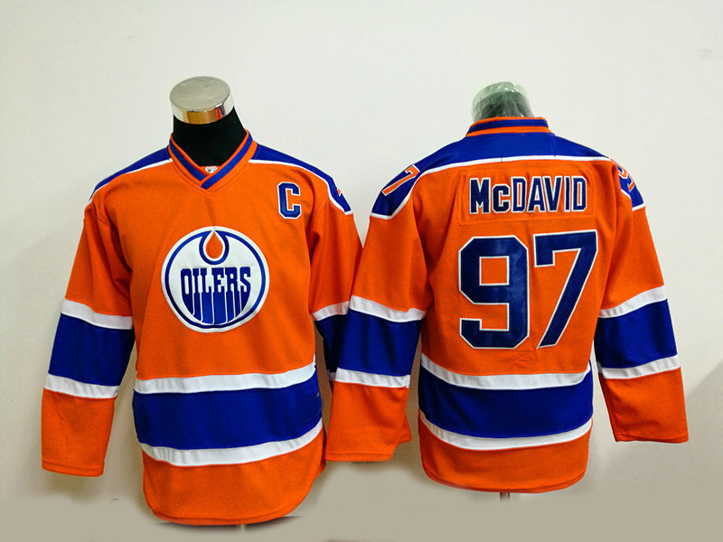 2017 Youth Edmonton Oilers 97 Connor Mcdavid Hockey Jerseys Kids