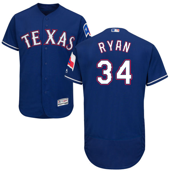 2017 Throwback Texas Rangers 34 Nolan Ryan 1993 Home White Gray Retro