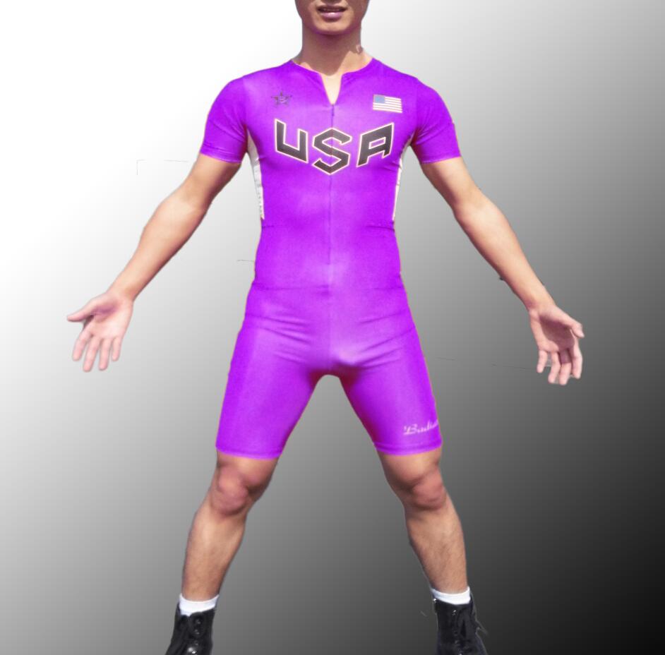 2017 Usa Team Man Track & Field Fast Running One Piece Suit