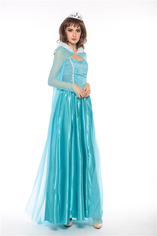 High Quality Adult Elsa Snow Queen Princess Elsa Costume Mascot Elsa