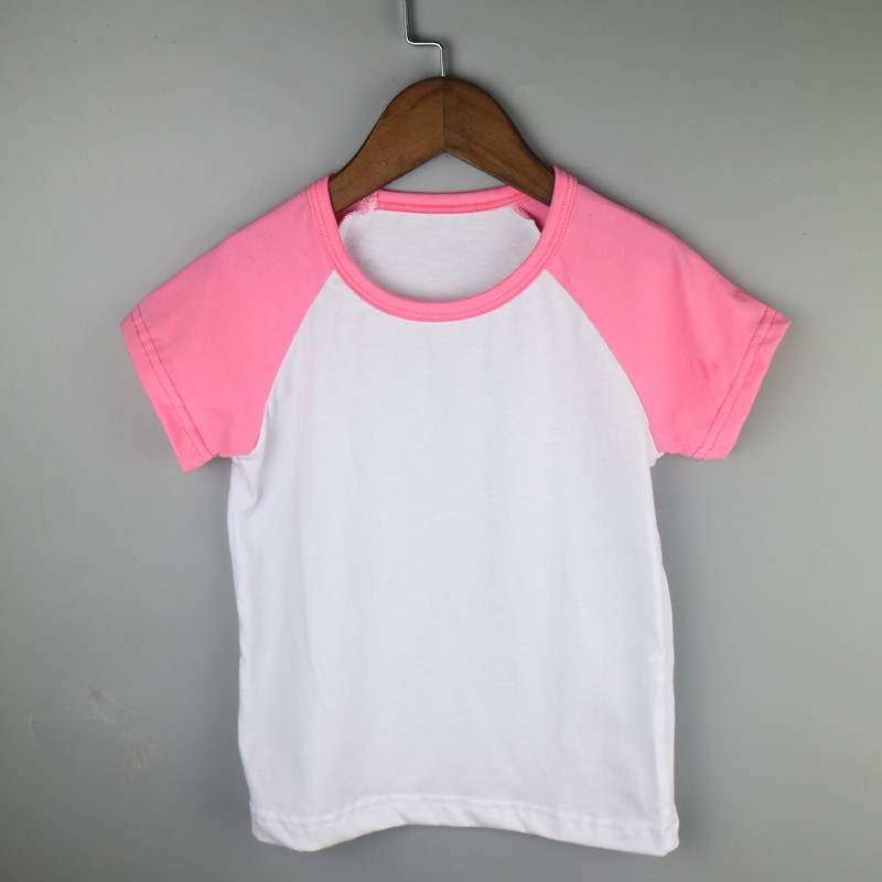 2017 Summer Tee Shirts Children Blank Raglan Tops Infant Customized