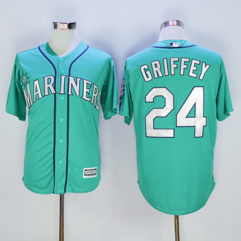 2017 Men'S New Cool Base Seattle Mariners Jerseys 24 Ken Griffey Jr