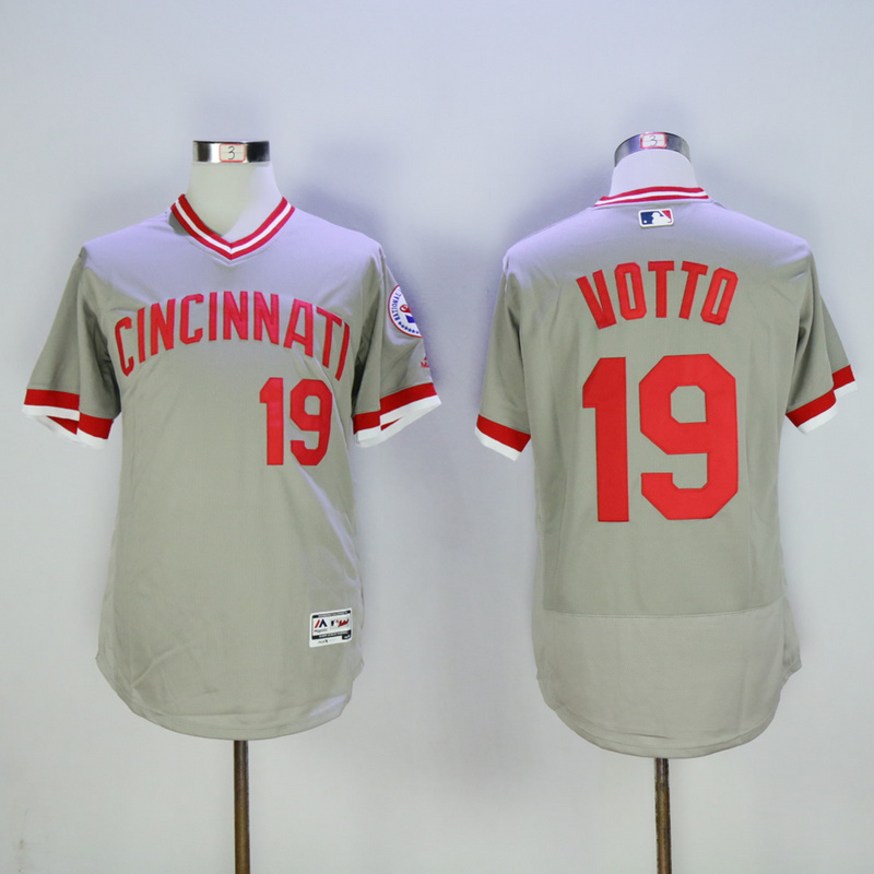 2017 Newest 19 Joey Votto Jersey 2016 Flexbase Cincinnati Reds Baseball Jerseys Throwback