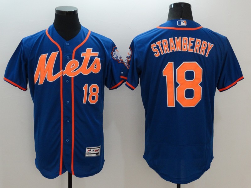 2017 Hot New York Mets 18 Darryl Strawberry Jersey Throwback Flexbase
