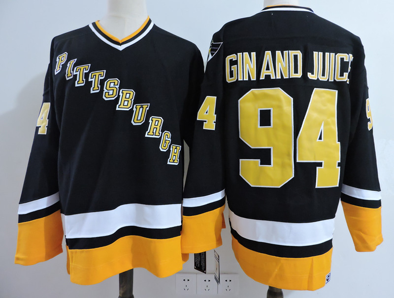 Mens 94 GIN AND JUICE Snoop Doggy Dogg Pittsburgh Penguins Jerseys