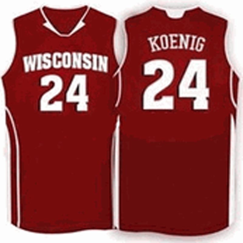 2017 24 Bronson Koenig Majestic Wisconsin Badgers College Basketball