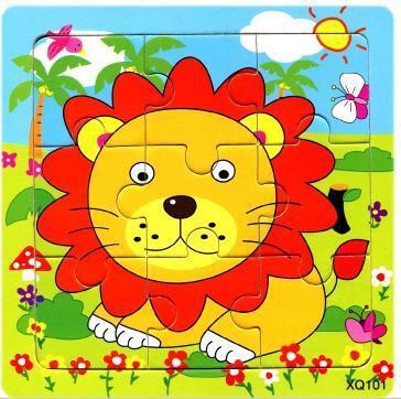 10 pièces animaux éducatifs véhicules grenouille girafe lion panda coq tigre puzzle jouets oie coût d'usine en gros 5 ensembles ou plus