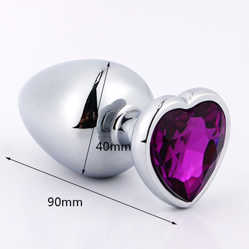 Small Large Metal Anal Plug With Crystal Jewelry Anal Beads Smooth Touch Rhinestone Butt Plug No