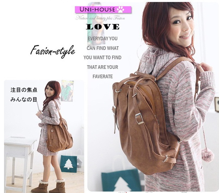 Girls Student Cheap School Bag Designer Three Way Function Bag Leather