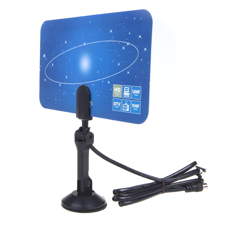Digital Indoor Tv Antenna Hdtv Dtv Hd Vhf Uhf Flat Design High Gain Us