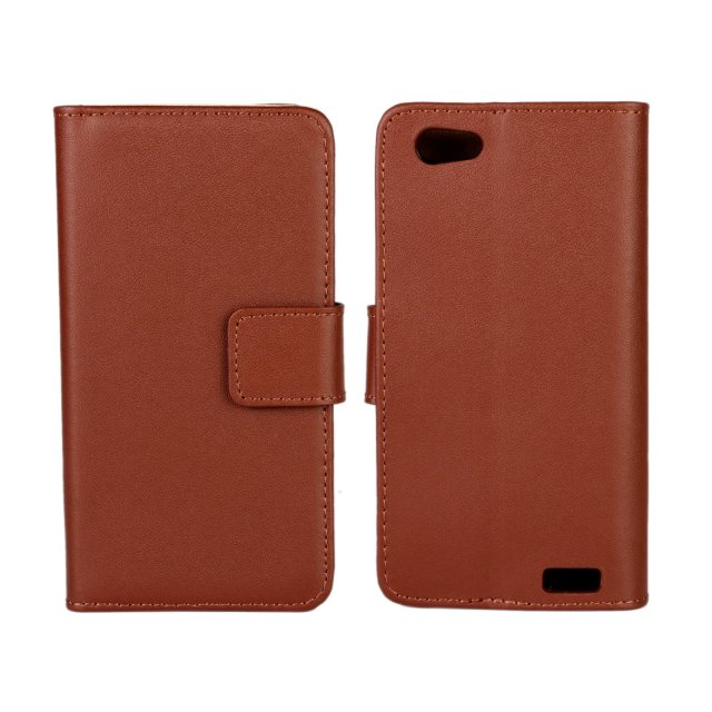 Wholesale Luxury Genuine Leather Wallet Flip Cover Case For Htc One V With Folding Function ...