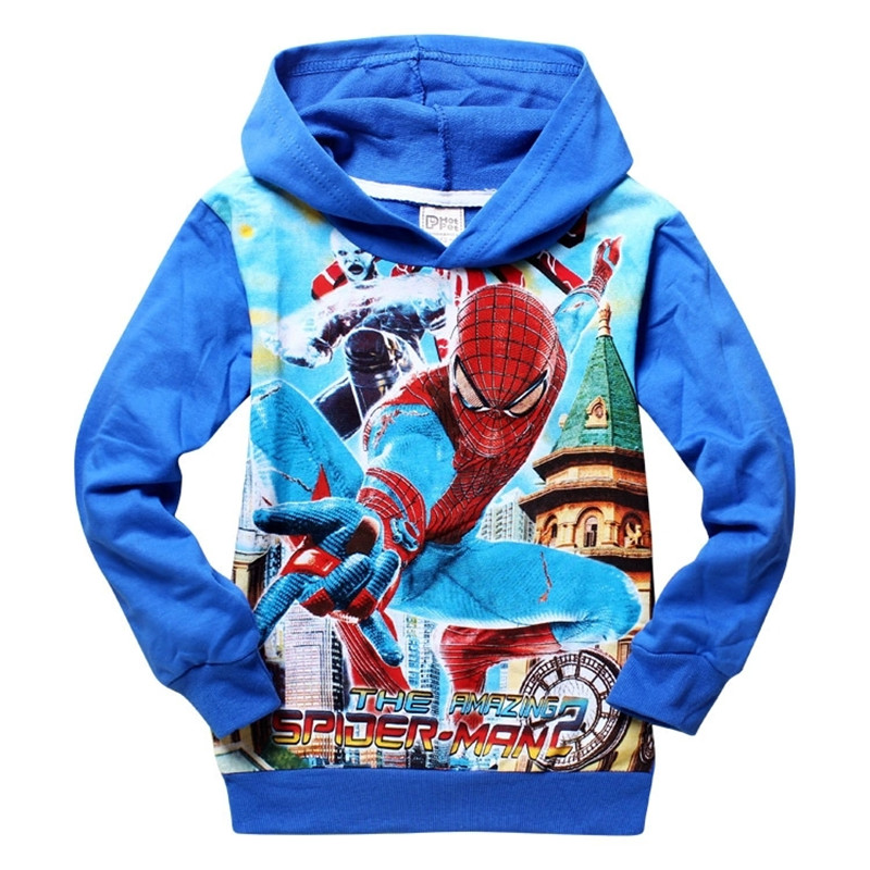 spiderman blue hoodie
