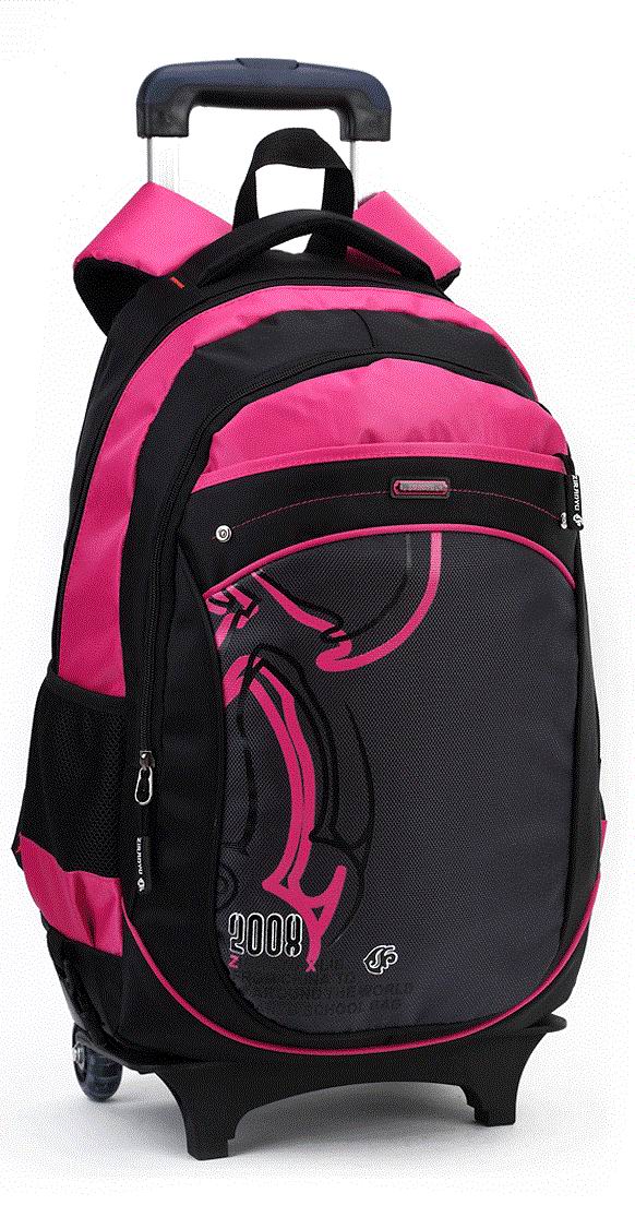 Casual Trolley Backpack Wheels School Books Children Kids Bag Shoulder