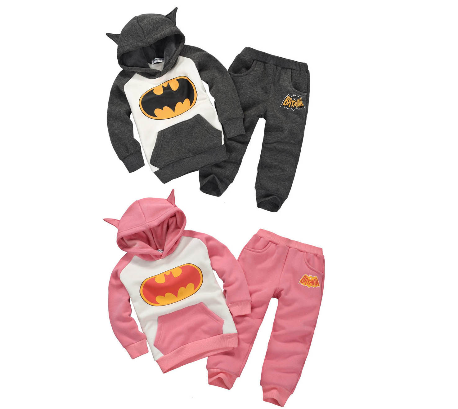 2018 Babys Outfit Cartoon Bat Spring/Autumn Suits=hooded Jacket+Pants 5