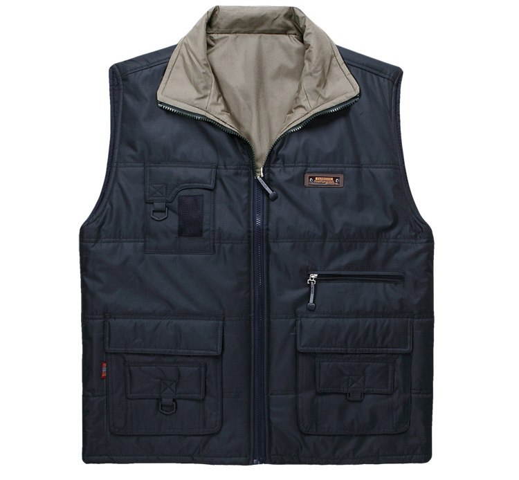 2017 Mens Work Vest Pockets Utility Vest Winter Cotton Tool Pockets