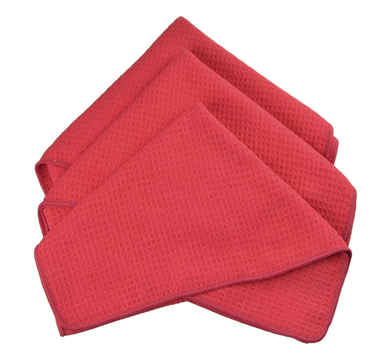 Online Cheap 40cmx40cm Fast Drying Microfiber Waffle Weave Dishcloths