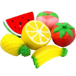 Paquet de fruits spongieux à l'avocat, pastèque, pêche, banane, gâteau, Squishies, à montée lente, parfumé, jouet à presser, jouets Eonal pour bébé 220621