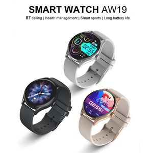 AW19 Smart Watch Fitness Tracker 1,28 pouces HD Tactile Screen WaterProod Sports Smartwatch Bluetooth appelant Long Standby Wrist Wrists AW19