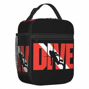 Awesome Scuba Drive Isulater Dann Sac pour femmes Ocean Diving Diver Gift Idea Coloner Thermal Lunch Box Office Work Work W7PD #