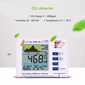 AZ7788A Carbon Dioxide Detector Plant Model CO2 Gas Test Alarm Trend Recorder Tester Monitor Analyzer 3Color LED RANGE 0-5000PPM