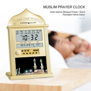 Azan Prayer Mur Clock Muslim Calendrier Alarm Ramadan Eid al Fitr Prayer Rappel ALOCK ALANCHE ISLAMIM DECHTOP Decoration 240403