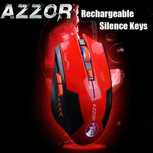 AZZOR Recargable Inalámbrico Iluminar Computadora Ratón Ratones Gaming 2400 DPI 2.4G FPS Gamer Silencio Batería de Litio Incorporada Q230825