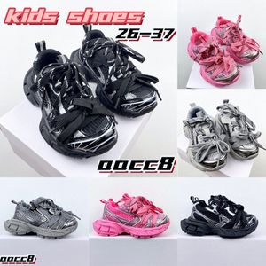 B zapatos para niños 3XL noveno diseñador marca niños negro plateado rosa rosa zapatillas de deporte para niños pequeños 26-37 niños niñas deportes q4ct #