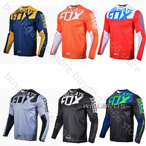 B9B3 Delated Fox Bike MTB 180 Prizm à manches longues Mountain Bicycle T-shirt Motocrost Motocross Motocycle de moto