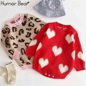 Bébé Automne Hiver Modèles Infant Romper Wraps Polka Lotus Feuille Collier Tricot Vêtements 210611