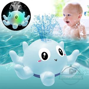 Baby Bath Toys Spray Water Shower Pool Pool Bathing Toys for Kids Electric Whale Bath Ball avec musique légère LED Light Baby Toys 240408