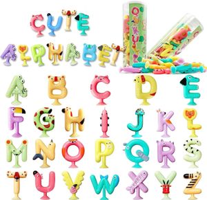 Jouets de bain pour bébé Lettres à ventouse Jouets Alphabet animal mignon ABC Jouets à ventouse Jouets éducatifs colorés Jeux d'apprentissage de l'orthographe pour enfants Fidgets 230928