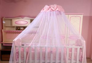 Baby Bed Crib Dome Canopy Netting for Boys Girls Princess suspendu Mosquito Net avec décor de bowknot pour la protection des insectes de chambre ME6917340
