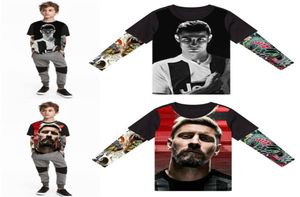 Baby Boy Tshirt 3d Nice Tattoo Print Great Kids Football Star Tees T-shirt 214y Childre
