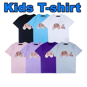 Diseñador Ropa para bebés, niños, palmas, camisetas para niños pequeños, Niñas de algodón, ángeles, diseñadores para niños, Camiseta de manga corta simple, camisetas multicolores para niños