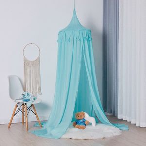 Bébé auvent moustiquaire filles chambre princesse lit couverture décoration suspendu dôme rideau antiparasitaire rejeter filet avec des boules