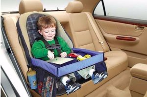 Baby-Auto-Spiel-Snack-Tablett, tragbarer Sicherheits-Klapptisch, wasserdicht, Snack-Tablett für unterwegs, leicht zu reinigen, Auto-Laptop-Ständer