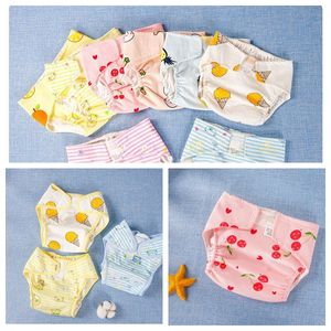 Couverture de couche-culotte en tissu pour bébé couches lavables à rayures dessin animé imprimé couches réutilisables pour bébé