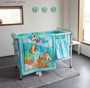 Baby Cribs 8pcs 2018 Nuevo diseño al por mayor y OEM Servicio de bordado Patrón de dibujos animados Baby Boy Cuns Bedding Set Hot Sale L416