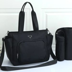 Bébé designer 3 en un sacs à langer mode bébés sacs maternité couches luxe designer sacs à main toile cuir impression lettre plaid sacs de voyage étanches