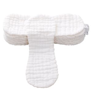 Pañales para bebés 100% gasa de algodón Pañal de lavado pañales reutilizables suaves y a prueba de fugas para recién nacidos pañal con forma de maní de 12 capas wmq981