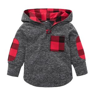 Bébé Floral treillis Hoodies Sweat enfants Garçons Filles plaid Tops 2019 printemps Automne T-shirts mode Enfants Vêtements C5814