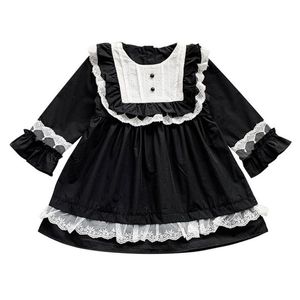 Bébé Fille Robe Style Automne Lolita Princesse Filles Anniversaire Pettiskirt 1-6Y 210515