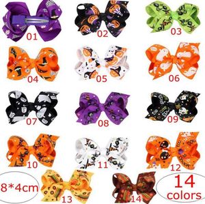 accessoires pour cheveux de bébé fille costumes d'Halloween pour enfants pinces à cheveux arcs imprimés jojo arcs filles citrouille acclamations arcs cadeaux entiers 3086340