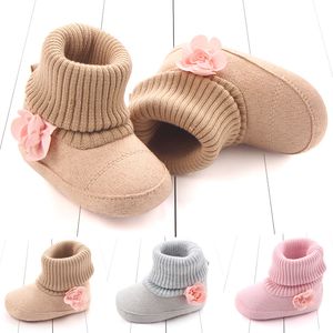 Baby Girl Shoes Automn Winter Crib Pram Bebe First Walkers Kids Kids New-Born Aftor Toddler Super Keep Warm Flower Boots