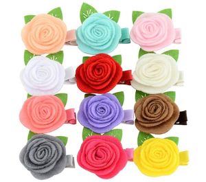 Baby Girl Bedpins Niños Clip de cabello Lindo Rose Flower With Barrettes For Kids Hair Bows Clips Clips Hair Accesorios 7653976869