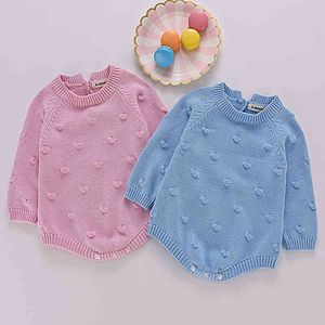 Bébé Filles Barboteuse Marque De Mode Tricoté Barboteuses Crochet Combinaisons Enfants Vêtements Garçons Salopette 210429