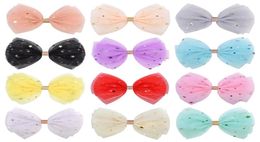 Bébé filles Tulle étoile Barrettes épingles à cheveux cheveux arc Barrette enfants Paillette épingle à cheveux clips avec arcs Bling cheveux accessoires 2102 T29560432