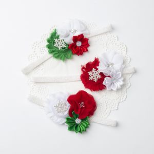 Bandeaux de bébé Bandes de cheveux de Noël Elastic Bands de cheveux Enfants enfants Christmas Strass Snowflake Snowflake Accessoires Boutique Headfe à la main pour filles KHA709