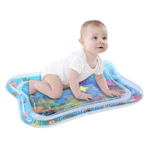 Colchoneta de agua inflable para niños y bebés, almohadillas para jugar, tiempo de barriga, tapete de juegos para niños pequeños, centro de juegos de actividades para el verano